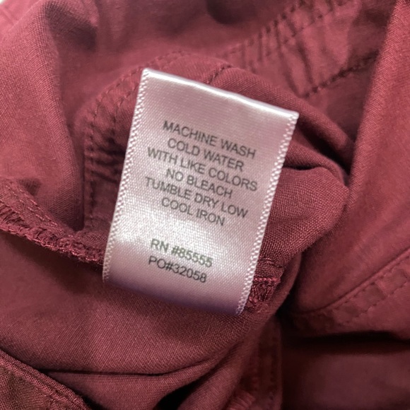 Anthropologie Pistola Rosie Button Front Jumpsuit Burgundy Size Large - Picture 11 of 13